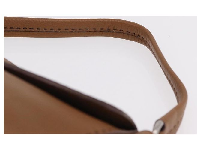 Bolso de hombro PRADA de cuero marrón plata Auth am12821V Castaño - vista 9