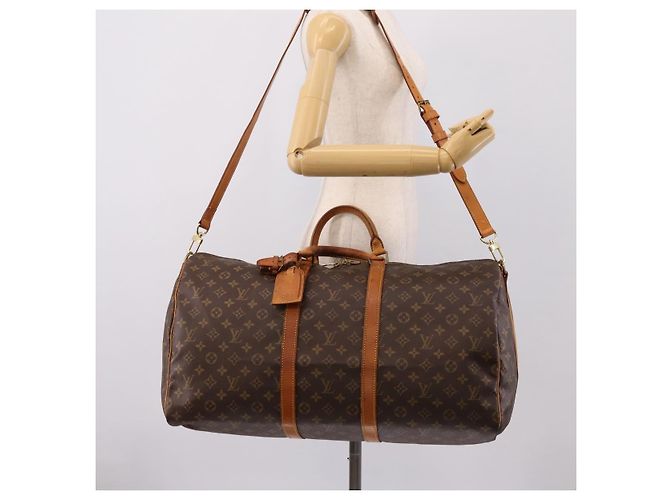 LOUIS VUITTON Monogram Keepall Bandouliere 55 Borsa Boston M41414 LV Auth 201494 Monogramma - vista 26