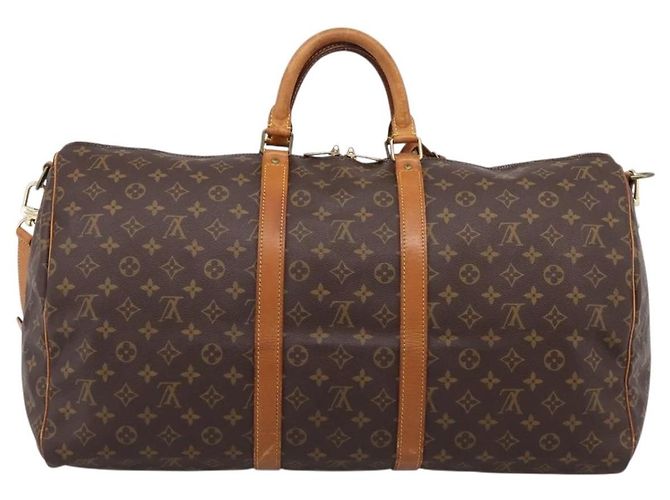 LOUIS VUITTON Monogram Keepall Bandouliere 55 Borsa Boston M41414 LV Auth 201494 Monogramma - vista 3