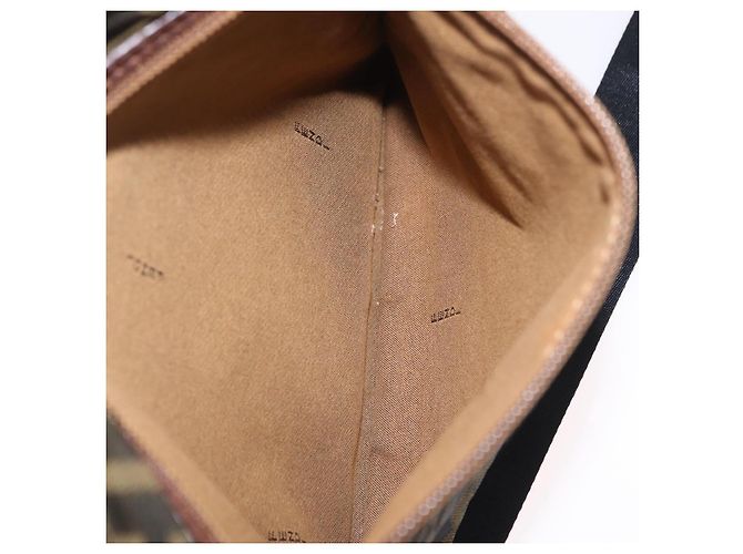 Bolso de hombro FENDI Zucca Canvas Negro Marrón 7VA152 Auth BA15976A Castaño - vista 25
