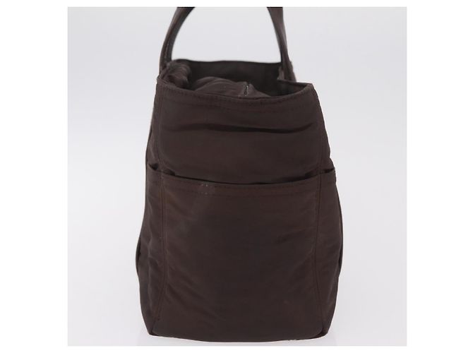 Hermès Borsa a mano HERMES Cotone Nylon Set da 3 Marrone Grigio Auth bs37446 - vista 13