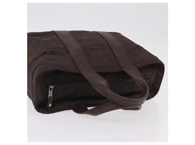 Hermès Borsa a mano HERMES Cotone Nylon Set da 3 Marrone Grigio Auth bs37446 - vista 14