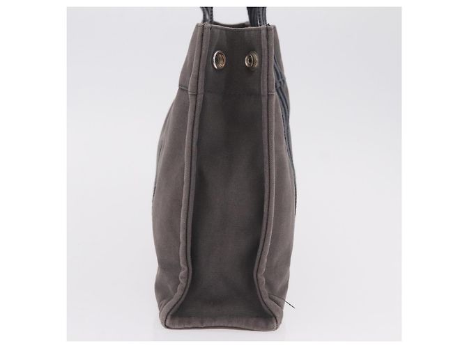 Hermès Borsa a mano HERMES Cotone Nylon Set da 3 Marrone Grigio Auth bs37446 - vista 21