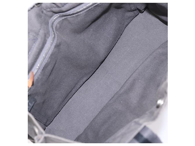 Hermès Borsa a mano HERMES Cotone Nylon Set da 3 Marrone Grigio Auth bs37446 - vista 26
