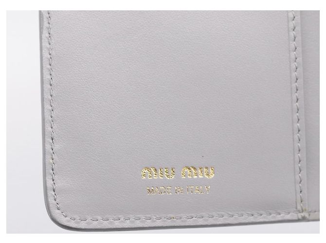 Miu Miu Langbeutel aus Leder Grau Gold Auth yk21007V Braun Golden - Ansicht 14