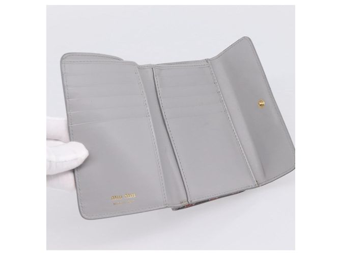 Miu Miu Langbeutel aus Leder Grau Gold Auth yk21007V Braun Golden - Ansicht 15