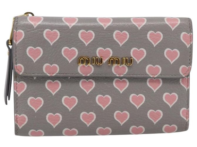 Miu Miu Langbeutel aus Leder Grau Gold Auth yk21007V Braun Golden - Ansicht 2