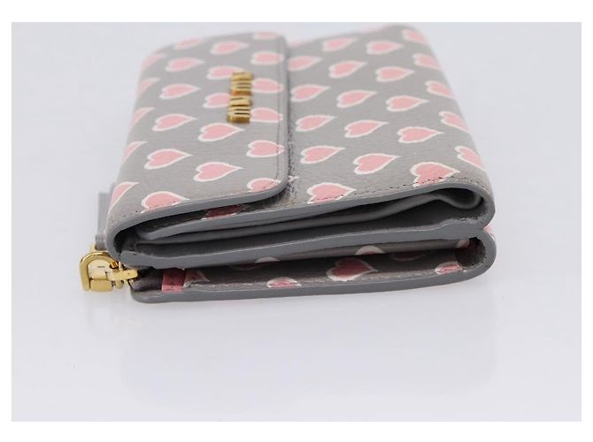 Miu Miu Langbeutel aus Leder Grau Gold Auth yk21007V Braun Golden - Ansicht 4