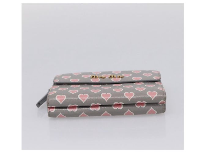 Miu Miu Langbeutel aus Leder Grau Gold Auth yk21007V Braun Golden - Ansicht 7