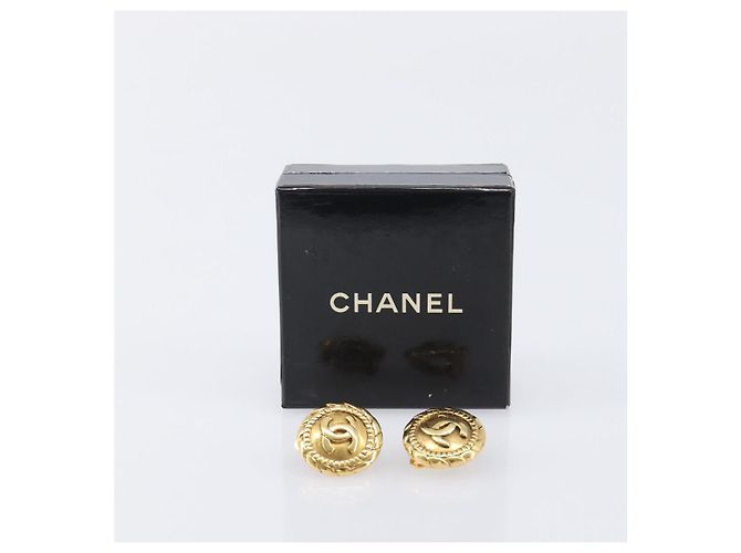 Orecchini CHANEL COCO Mark Metallo Oro CC Auth 207500V D'oro - vista 16