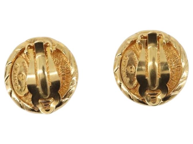 Orecchini CHANEL COCO Mark Metallo Oro CC Auth 207500V D'oro - vista 3
