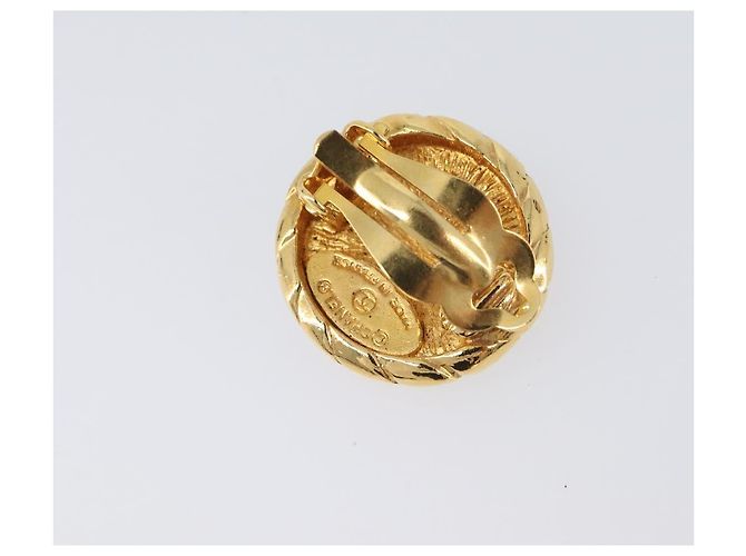 Orecchini CHANEL COCO Mark Metallo Oro CC Auth 207500V D'oro - vista 5