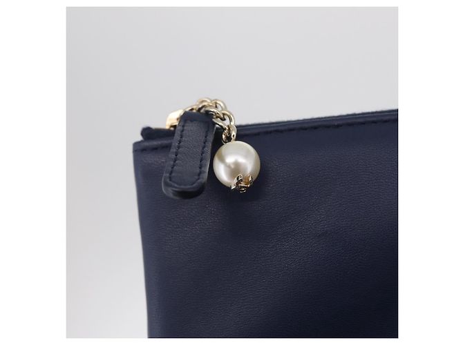 Borsa a pochette CHANEL Matelasse in pelle d'agnello nera e oro CC Auth bs37664 Nero D'oro - vista 12