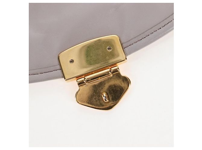 Borsa a mano Miu Miu Matelassé in pelle 2way Grigio Oro Auth 167690M Marrone D'oro - vista 23