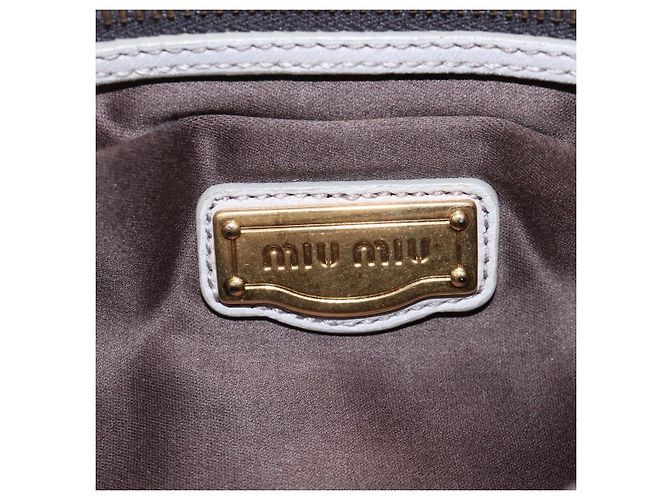 Borsa a mano Miu Miu Matelassé in pelle 2way Grigio Oro Auth 167690M Marrone D'oro - vista 26