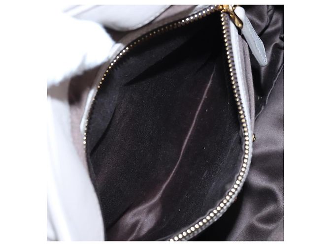 Borsa a mano Miu Miu Matelassé in pelle 2way Grigio Oro Auth 167690M Marrone D'oro - vista 32