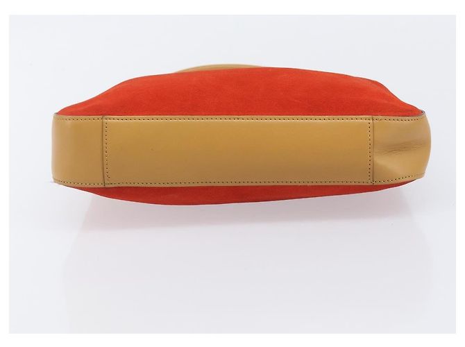Borsa a tracolla GUCCI Suede Red Gold 001 3812 Auth 208709V - vista 10