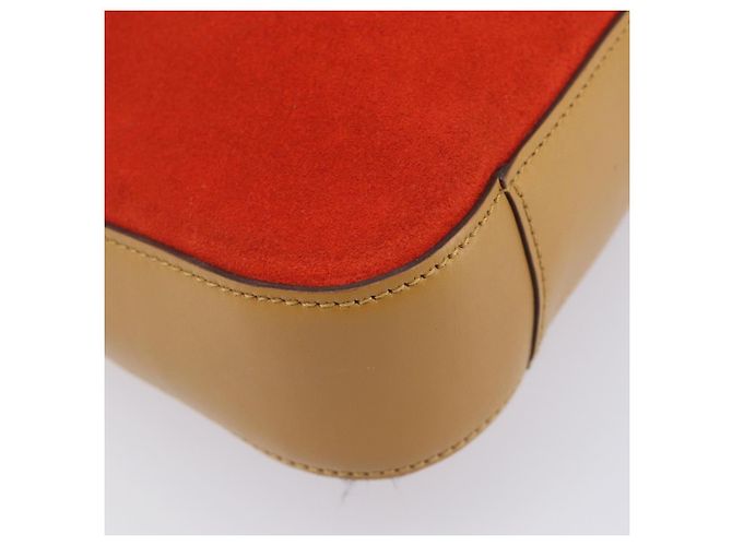 Borsa a tracolla GUCCI Suede Red Gold 001 3812 Auth 208709V - vista 12