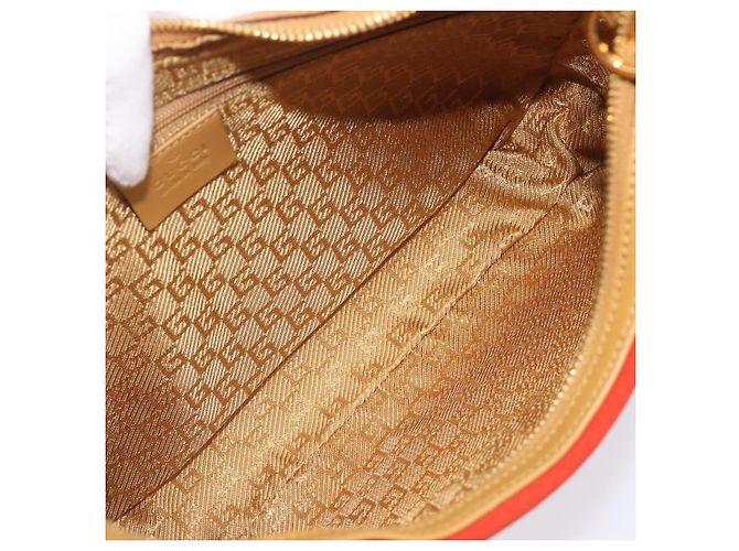 Borsa a tracolla GUCCI Suede Red Gold 001 3812 Auth 208709V - vista 20