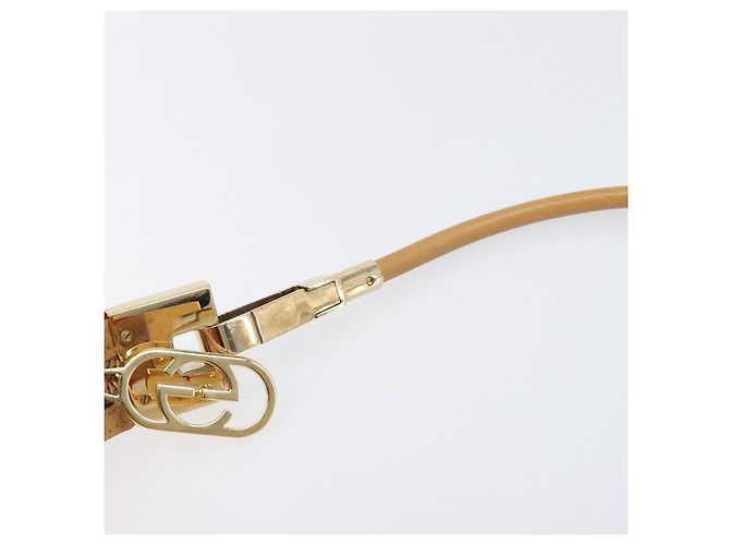 Borsa a tracolla GUCCI Suede Red Gold 001 3812 Auth 208709V - vista 9