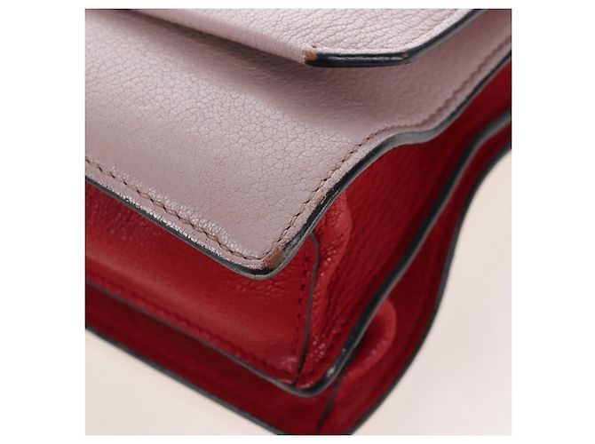 Borsa a mano Miu Miu in pelle rosa e oro autentica 167642 D'oro - vista 14