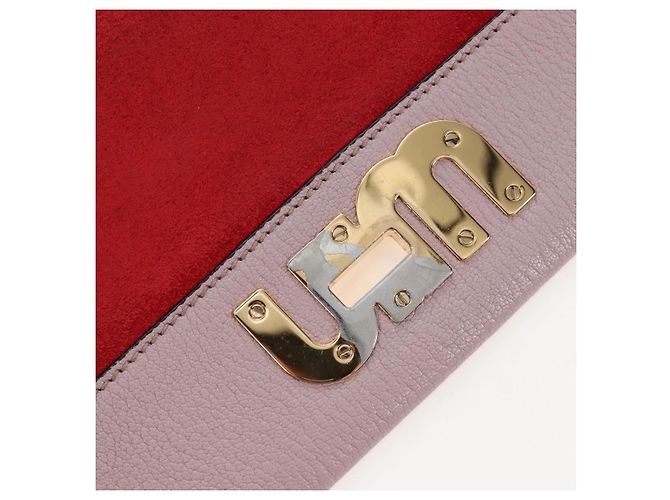 Borsa a mano Miu Miu in pelle rosa e oro autentica 167642 D'oro - vista 19