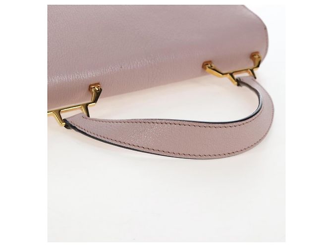 Borsa a mano Miu Miu in pelle rosa e oro autentica 167642 D'oro - vista 8
