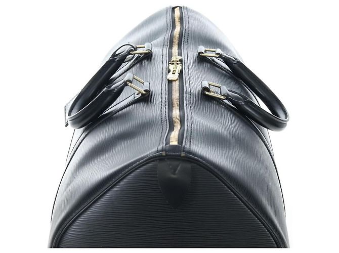 LOUIS VUITTON Epi Keepall 50 Boston Bag Noir M42962 LV Auth LN106V Nero - vista 6