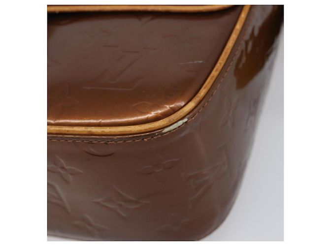 Borsa LOUIS VUITTON Monogram Vernis Christie GM Bronze M91107 LV Auth ka6649 Bronzo - vista 13