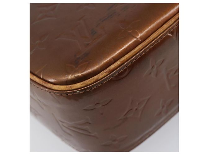 Borsa LOUIS VUITTON Monogram Vernis Christie GM Bronze M91107 LV Auth ka6649 Bronzo - vista 16