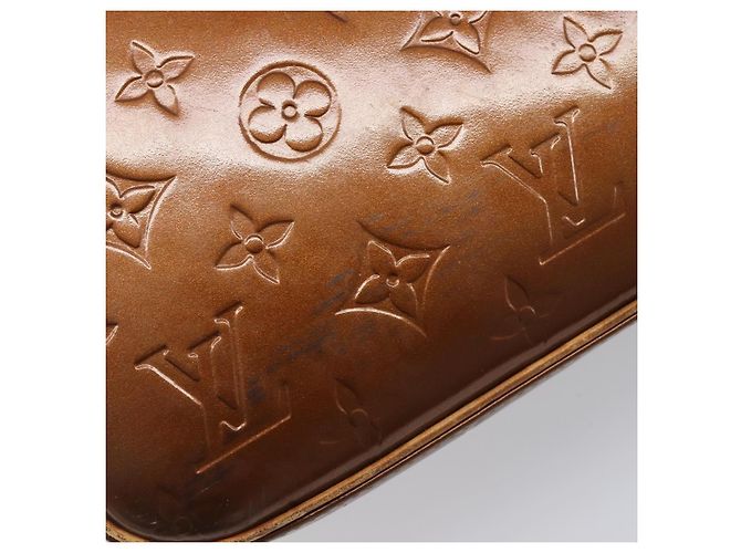 Borsa LOUIS VUITTON Monogram Vernis Christie GM Bronze M91107 LV Auth ka6649 Bronzo - vista 17