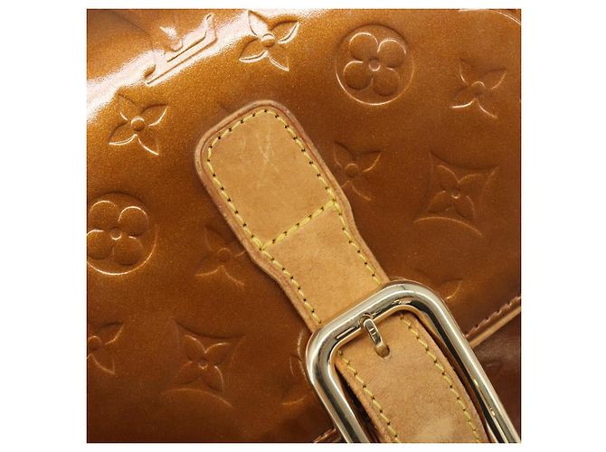 Borsa LOUIS VUITTON Monogram Vernis Christie GM Bronze M91107 LV Auth ka6649 Bronzo - vista 20