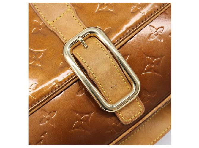 Borsa LOUIS VUITTON Monogram Vernis Christie GM Bronze M91107 LV Auth ka6649 Bronzo - vista 21