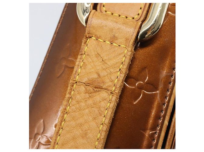 Borsa LOUIS VUITTON Monogram Vernis Christie GM Bronze M91107 LV Auth ka6649 Bronzo - vista 22