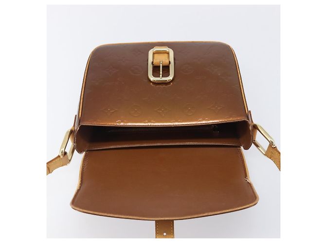 Borsa LOUIS VUITTON Monogram Vernis Christie GM Bronze M91107 LV Auth ka6649 Bronzo - vista 23