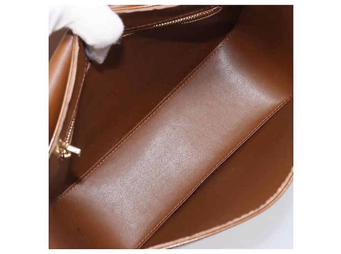 Borsa LOUIS VUITTON Monogram Vernis Christie GM Bronze M91107 LV Auth ka6649 Bronzo - vista 26