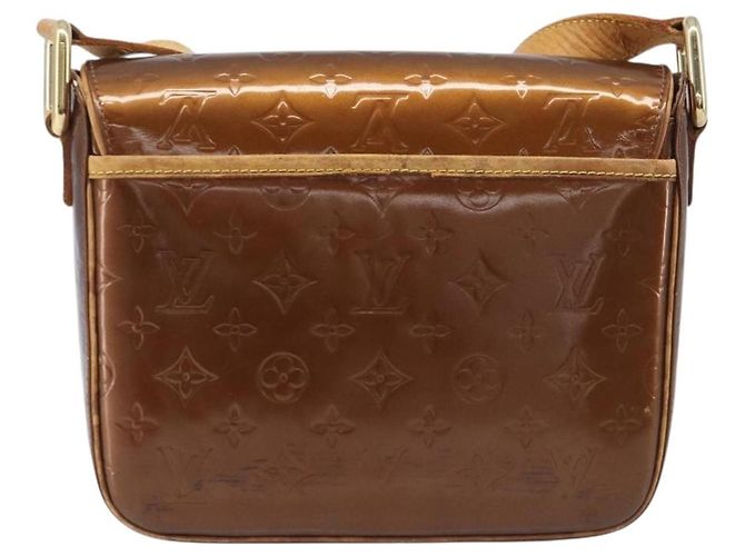 Borsa LOUIS VUITTON Monogram Vernis Christie GM Bronze M91107 LV Auth ka6649 Bronzo - vista 3