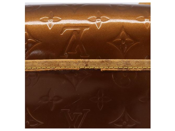 Borsa LOUIS VUITTON Monogram Vernis Christie GM Bronze M91107 LV Auth ka6649 Bronzo - vista 4
