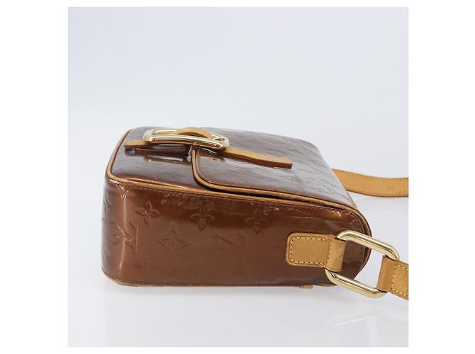 Borsa LOUIS VUITTON Monogram Vernis Christie GM Bronze M91107 LV Auth ka6649 Bronzo - vista 5