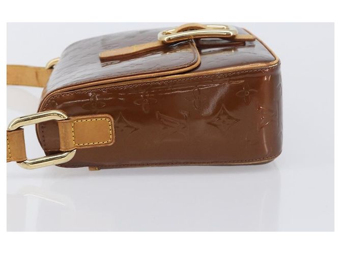 Borsa LOUIS VUITTON Monogram Vernis Christie GM Bronze M91107 LV Auth ka6649 Bronzo - vista 6