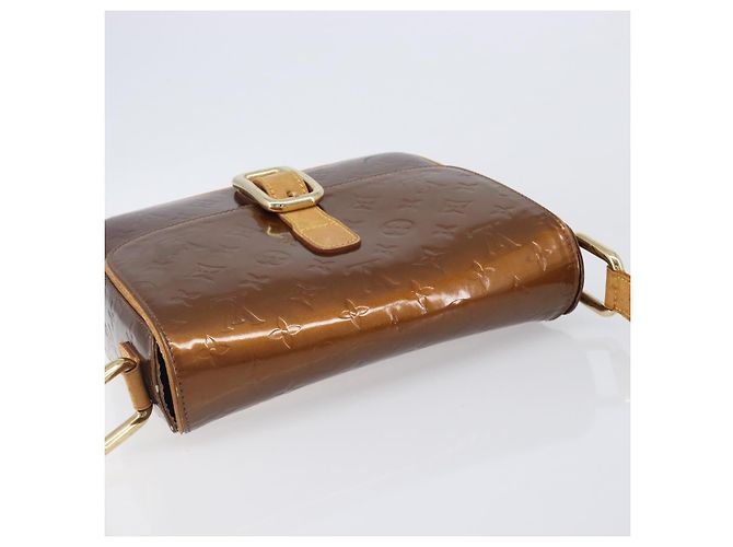 Borsa LOUIS VUITTON Monogram Vernis Christie GM Bronze M91107 LV Auth ka6649 Bronzo - vista 7