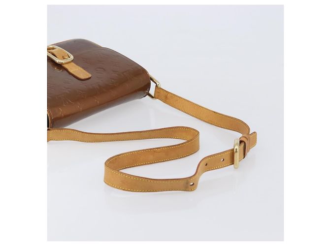 Borsa LOUIS VUITTON Monogram Vernis Christie GM Bronze M91107 LV Auth ka6649 Bronzo - vista 8