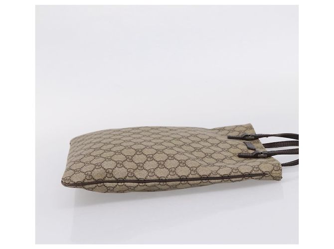Borsa a mano GUCCI GG Supreme PVC Beige Silver 117551 Auth 208679V Argento - vista 5