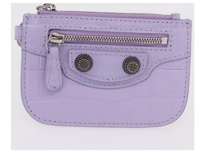 Borsa a tracolla Balenciaga le cagoule in pelle viola argento 671309 Auth ka6589M Porpora - vista 23