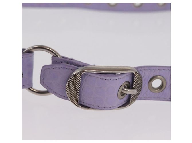 Borsa a tracolla Balenciaga le cagoule in pelle viola argento 671309 Auth ka6589M Porpora - vista 9