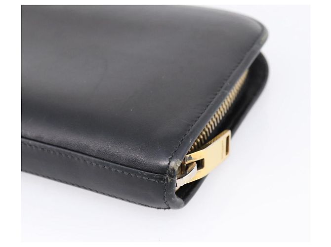Autre Marque Portafoglio lungo Saint Laurent in pelle nera e oro Auth bs37677 Nero D'oro - vista 10