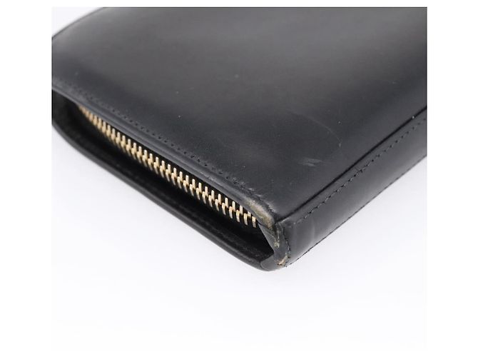 Autre Marque Portafoglio lungo Saint Laurent in pelle nera e oro Auth bs37677 Nero D'oro - vista 11
