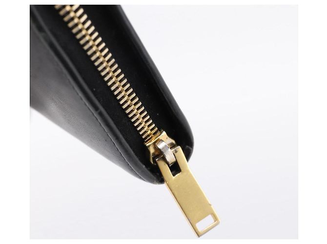 Autre Marque Portafoglio lungo Saint Laurent in pelle nera e oro Auth bs37677 Nero D'oro - vista 12