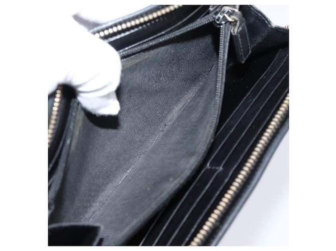 Autre Marque Portafoglio lungo Saint Laurent in pelle nera e oro Auth bs37677 Nero D'oro - vista 18