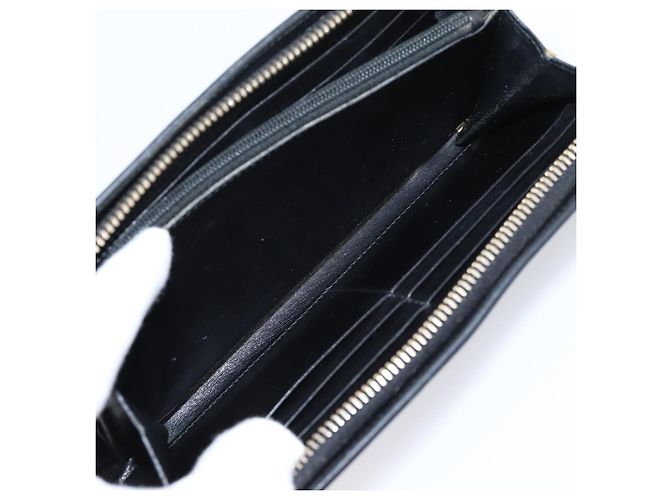 Autre Marque Portafoglio lungo Saint Laurent in pelle nera e oro Auth bs37677 Nero D'oro - vista 19
